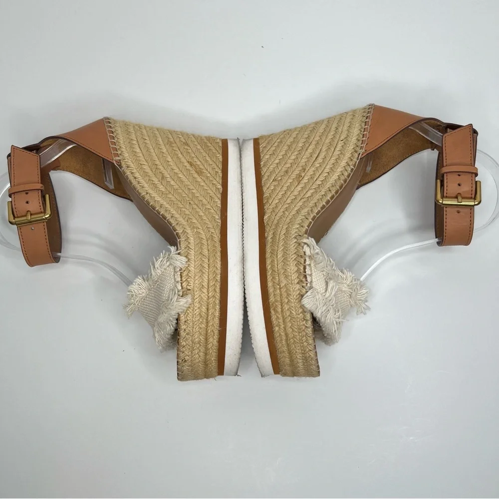 See By Chloe Glyn Espadrille Wedge Sandals Size EU 39